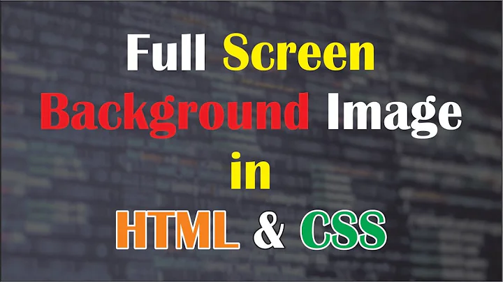 Full Screen Background Image in Html and Css | in Hindi Urdu | M.A Web Design&Development