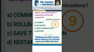 SQL Question 185 || #shorts #ytshorts #youtubeshorts #sql #interview #reels #mysql @SekharAcademy1