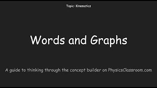 Words and Graphs - Concept Builder