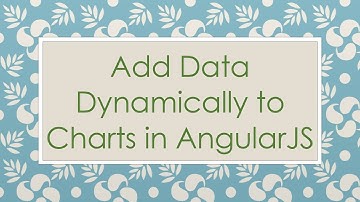 Add Data Dynamically to Charts in AngularJS