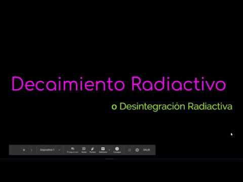 Desintegración radiactiva