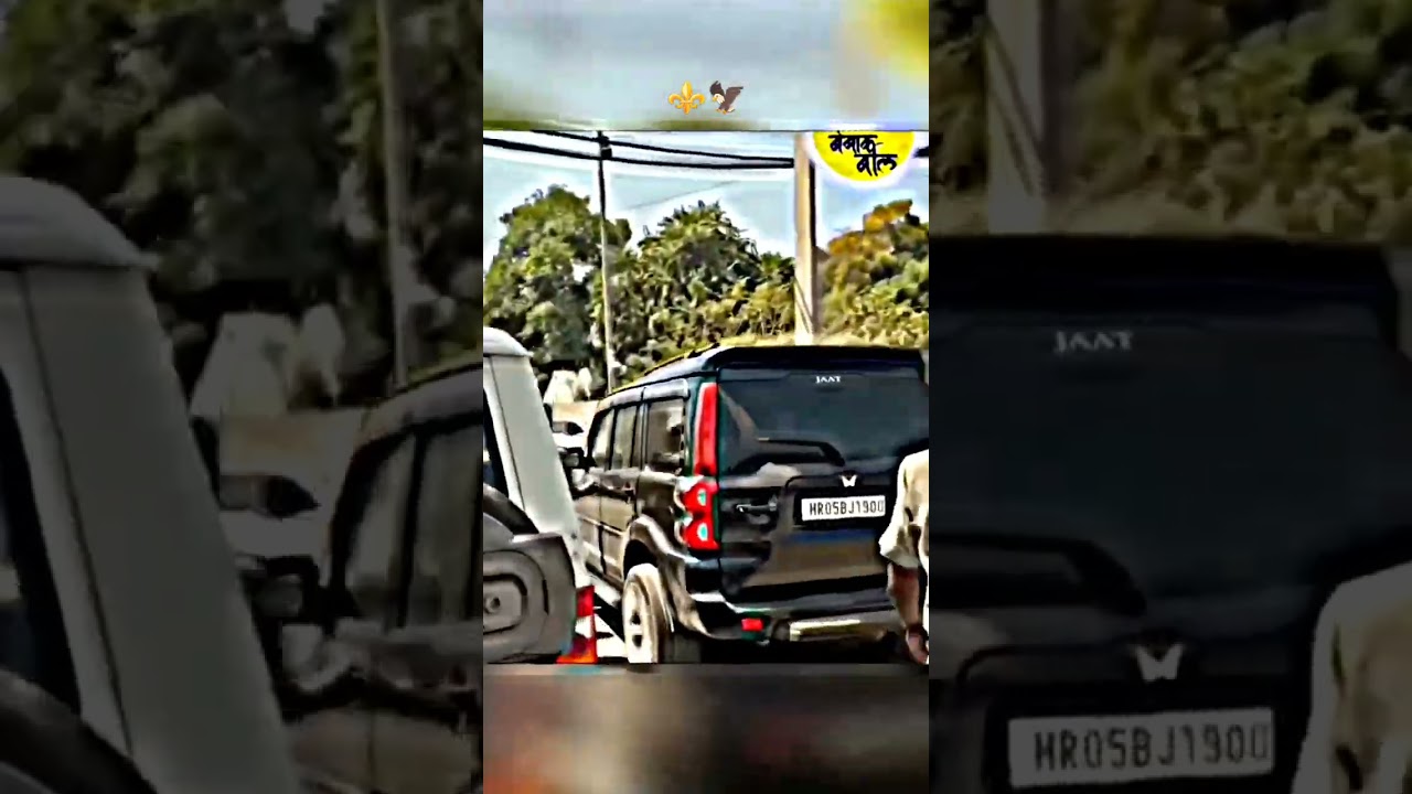 black Scorpio VS police Scorpio power⚜️🦅 hai shree Ram ⚠️kala ghoda 🐎🐎