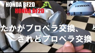 BF2D ホンダ2馬力 プロペラ交換とシーズン前点検項目 2021年4月11日