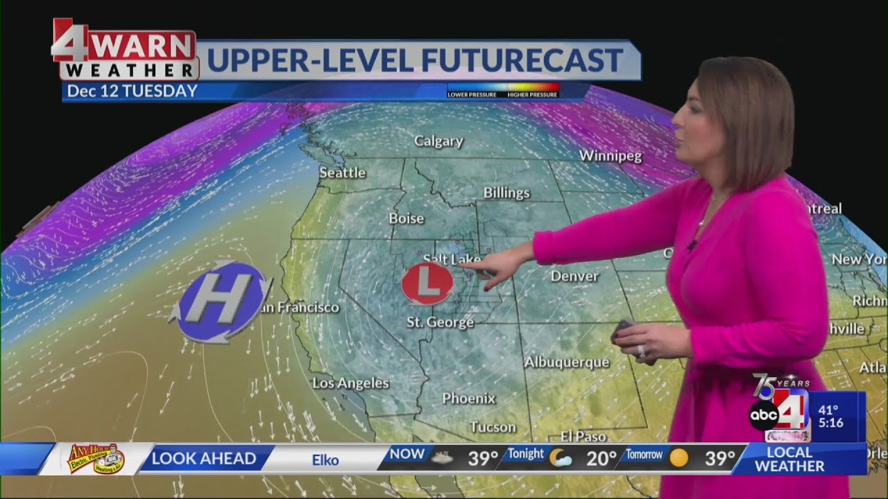 12/12/2023 5 p.m. forecast Canyon winds possible for Wasatch Front