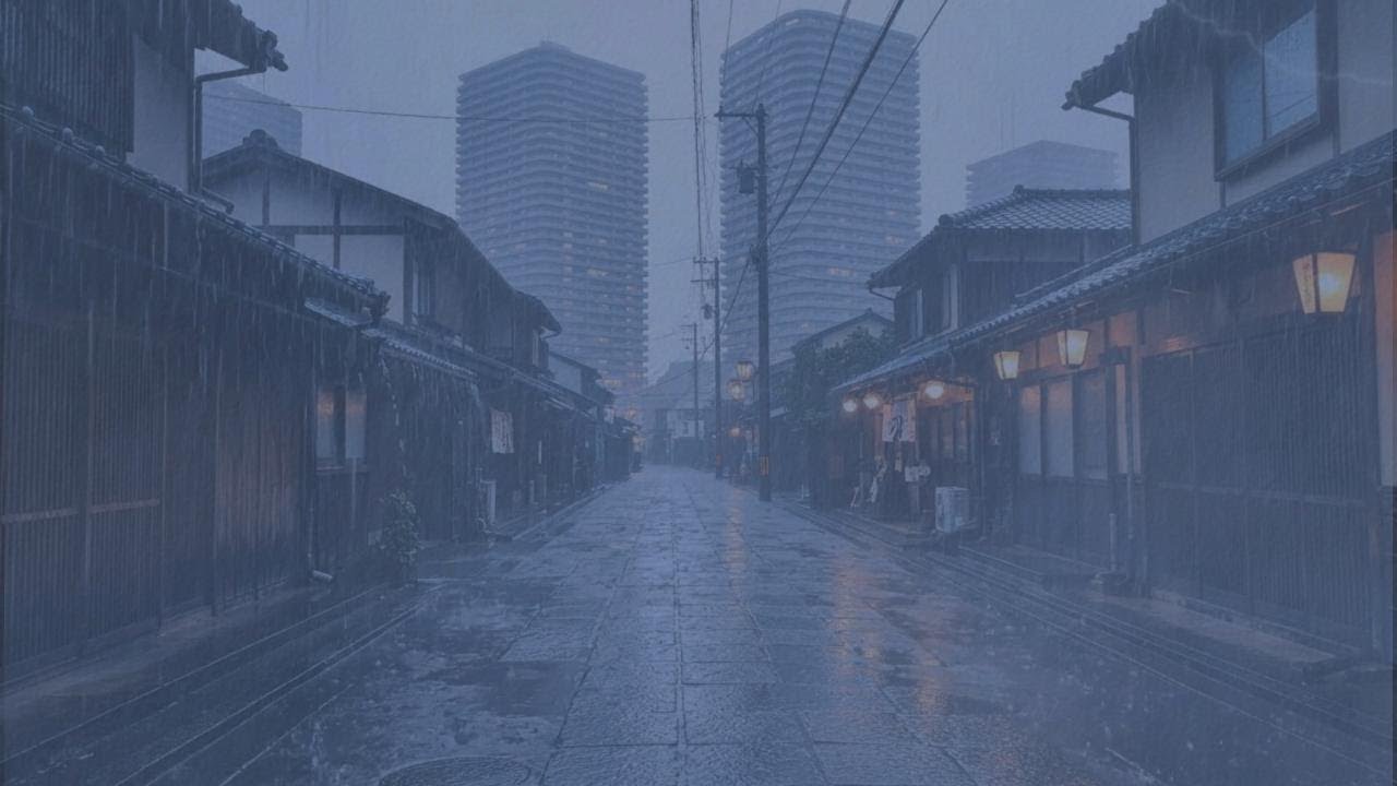 🌧️ Extremely Calming Heavy Rain & Thunder on Cozy Street for Deep Sleep and Total Stress Relief 😴