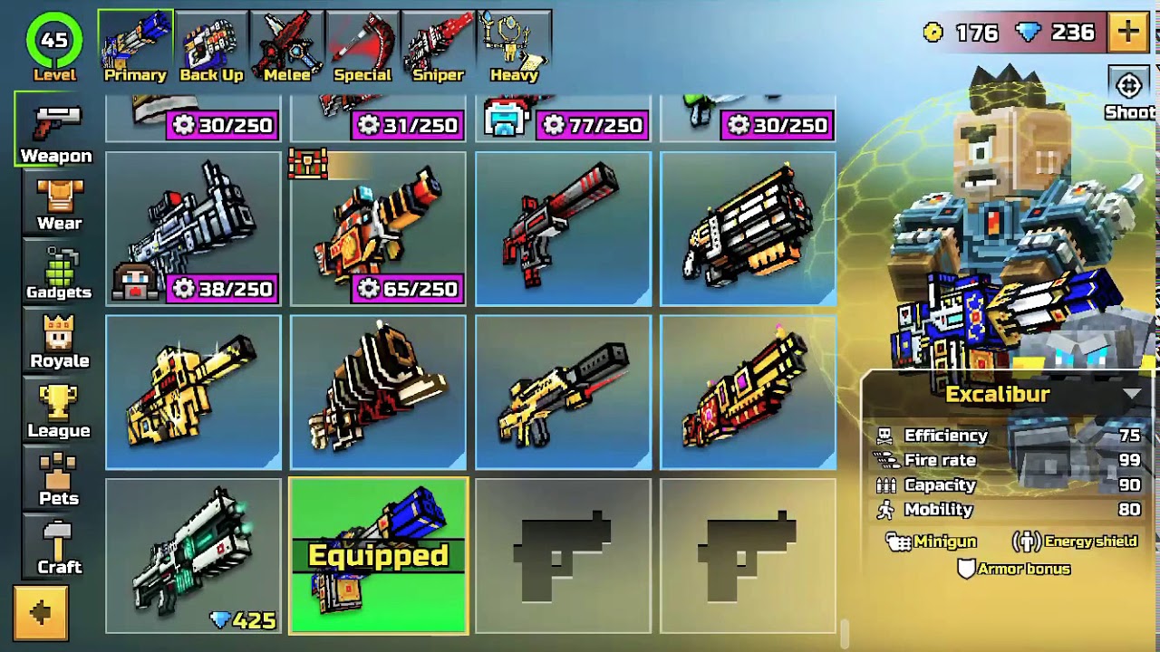 Pixel Gun 3D Eye of Ra Review! (Efficiency 64)