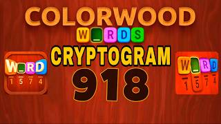 COLORWOOD WORDS CRYPTOGRAM level 918 Guide
