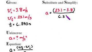 Solve Acceleration Problem