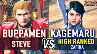 T8 Buppamen Steve Vs Kagemaru Zafina Tekken 8 High Level Gameplay
