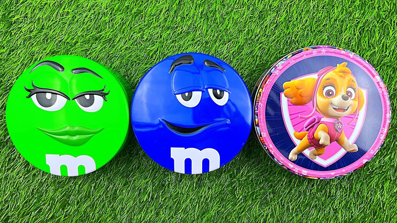 Funny Paw Patrol and M&M'sBoxes Video | Satisfying Candy ASMR | Surprise Bag Lollipop Sweets and Top