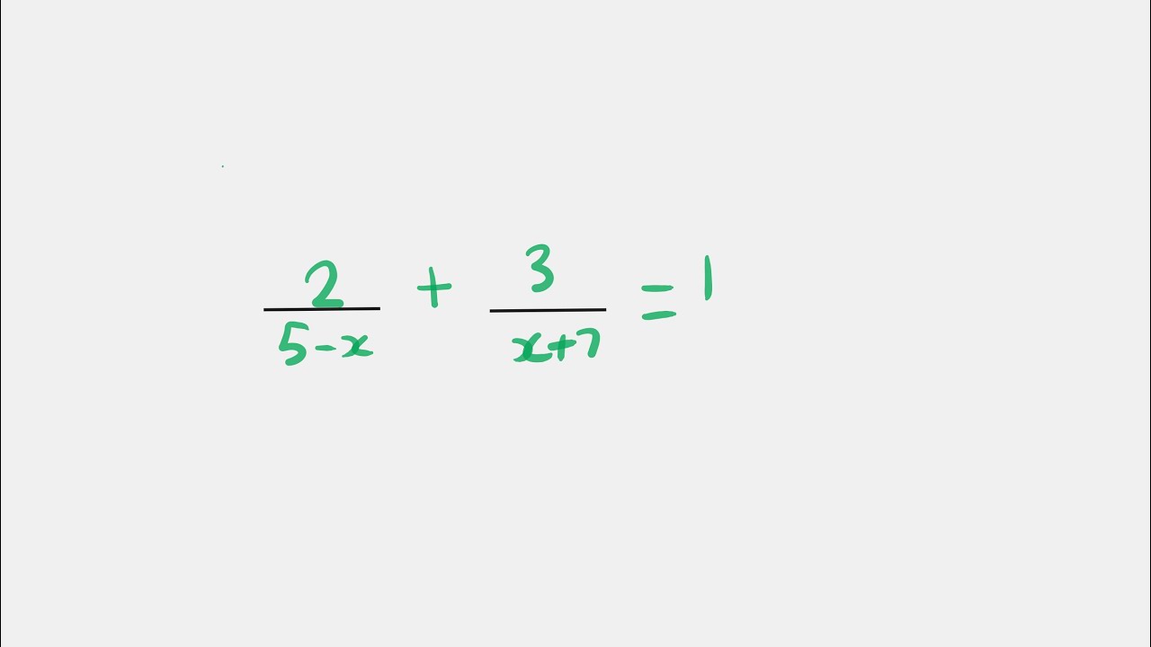 How to Simplify Algebraic Fractions and Solve Such Equations - YouTube