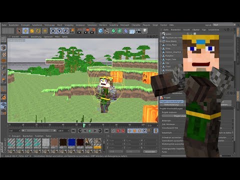 Cinema 4D Tutorial - Eine Minecraft animation erstellen [German/Deutsch] Part 1 - Die Welt