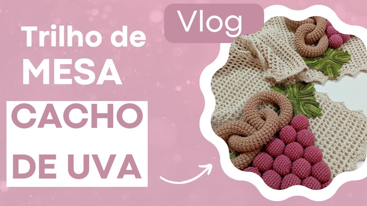Trilho de Mesa Cacho de Uvas🍇 em crochê. Por Marise Santos