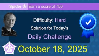 Microsoft Solitaire Collection: Spider - Hard - October 18, 2025