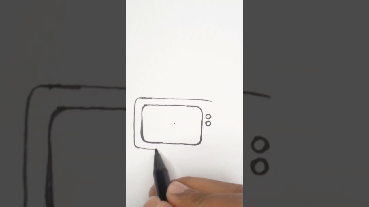 HOW TO DRAW TV - TV DRAWING TUTORIAL