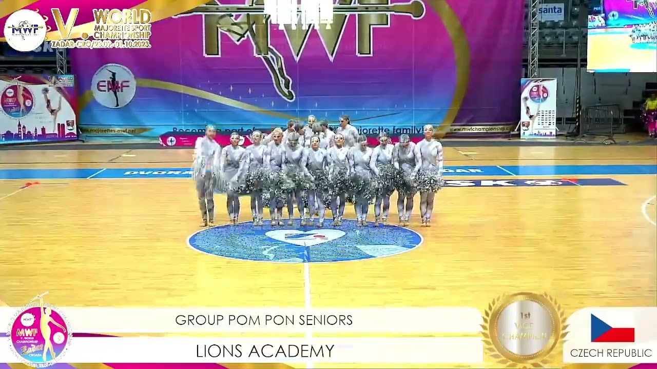 MWF/ 🏆 WORLD 1st VICE CHAMPION 2023. 🏆GROUP POM PON SENIORS/ Lions Academy-CZ