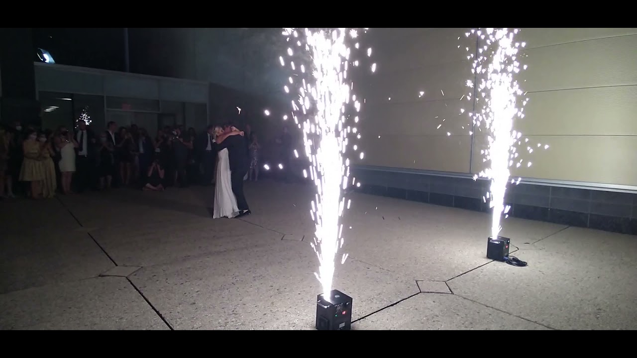 Wedding First Dance Sparklers Dry Ice Fireworks Hamilton