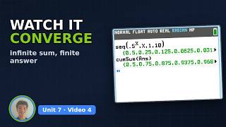 TI-84 Evo – Geometric Series and Watching Convergence | Algebra 2 Unit 7 with Jonah
