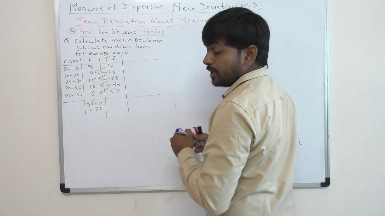 Mean Deviation From Median In Hindi In Statistics Beinggourav Com Youtube