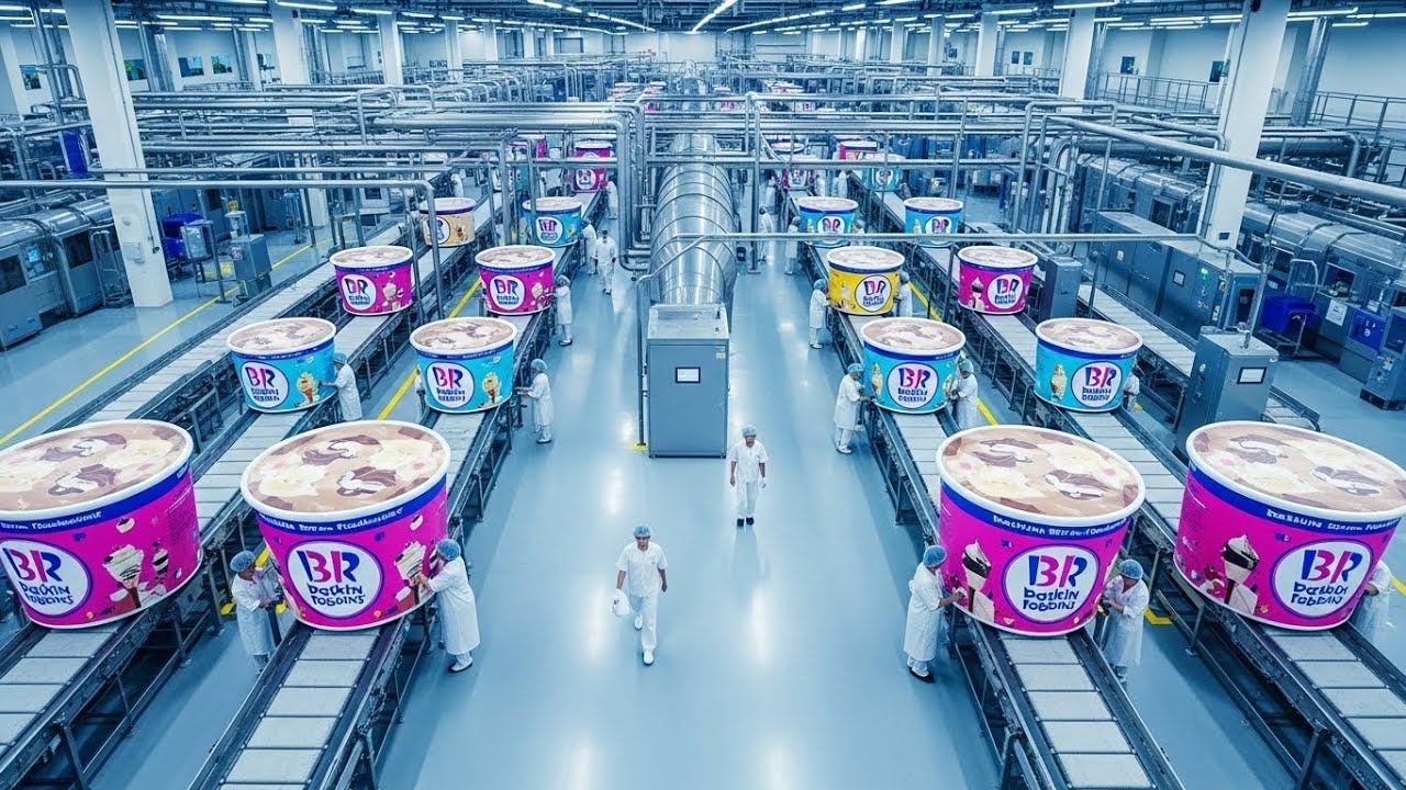 Inside Baskin Robbins' largest modern factory (complete process) 2026