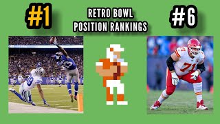 Retro Bowl Tips & Tricks #2: The Most Useful Offensive Positions Ranked Worst To Best