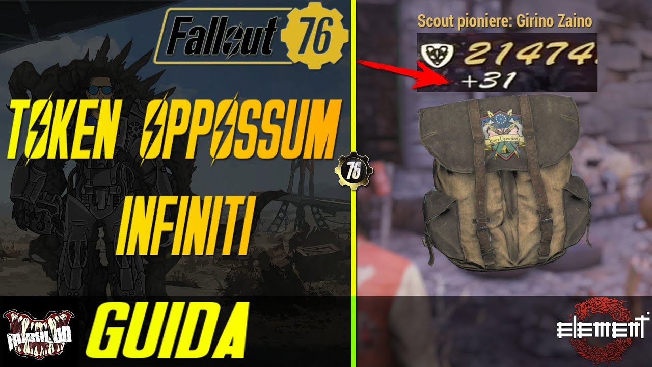 Fallout 76 [GUIDA MOD ZAINO] COME OTTENERE BADGE OPOSSUM INFINITI - ITA -  YouTube