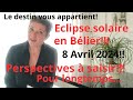 Eclipse solaire en blier 8 avril 2024 tous les signes