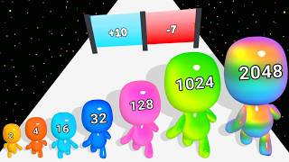 Man Runner 2048 - Level Up Man Max Level Gameplay (2048 Run) screenshot 5