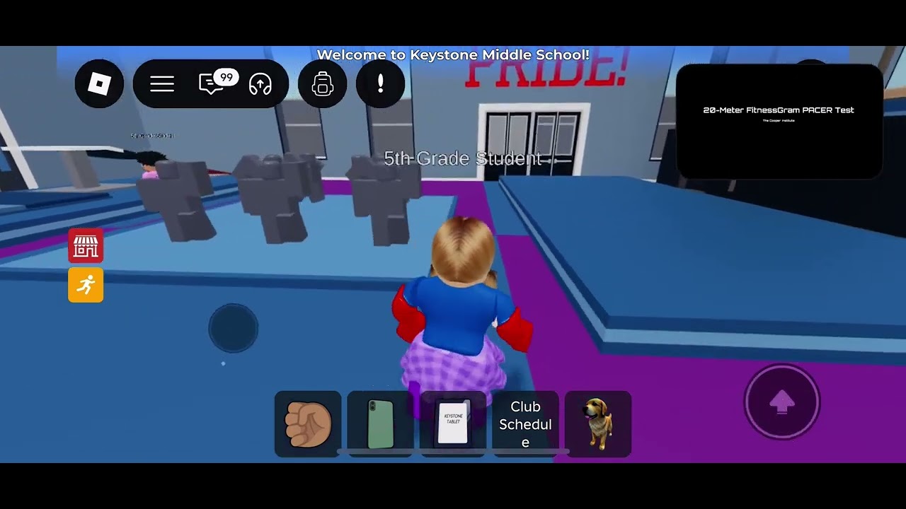 Lucita Sky from Hero Elementary Runs the pacer test