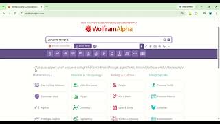 WOLFRAM ALPHA TUTORIAL 