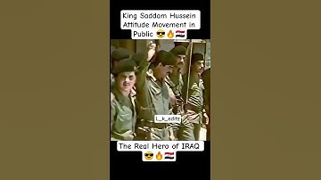 King Saddam Hussein Attitude Movement in Public 😎🔥🇮🇶 #Saddam_Hussein #youtubeshorts #shortvideo #...