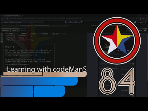Learn Basic String and Array Methods by Building a Music Player - Step 84 | freeCodeCamp | (Beta)