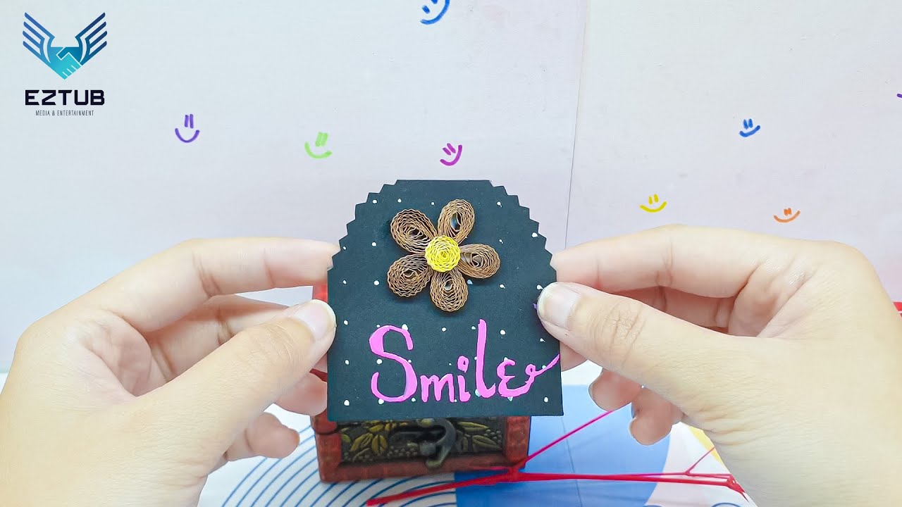 SRLF17 Handmade Quilling Happy Flower Card