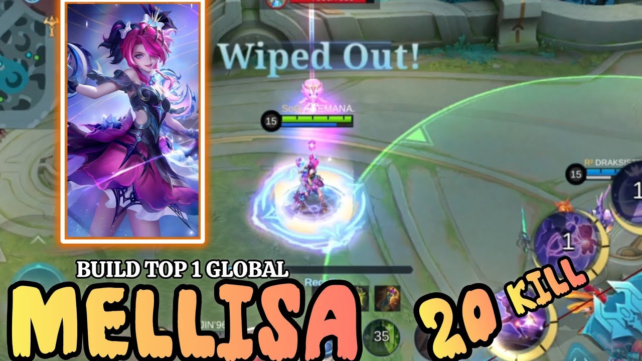 20 Kills!!  GAMEPLAY MELISSA - MVP ~ CARY TEAM~ Build Top 1 Global Melissa ~ MLBB