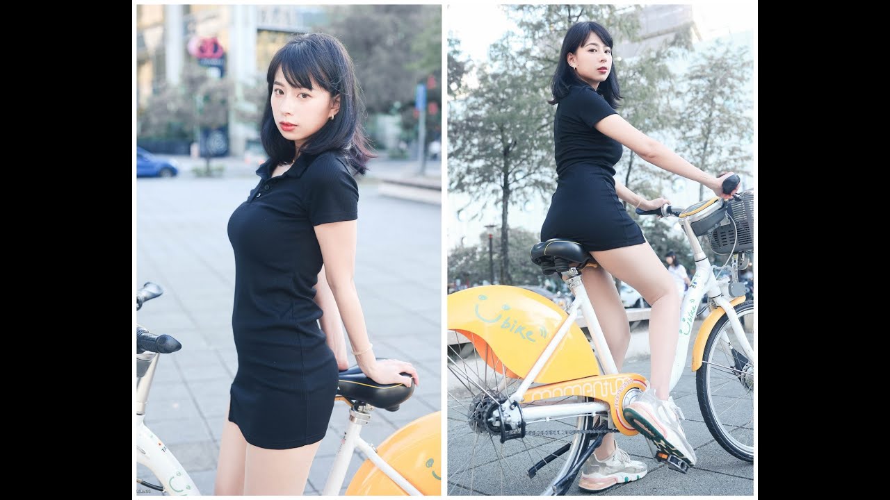 [4K] 佳怡-黑色連身短裙搭配絲襪, ジャンプスーツにストッキング, 점프수트에 스타킹, Jumpsuit with stockings