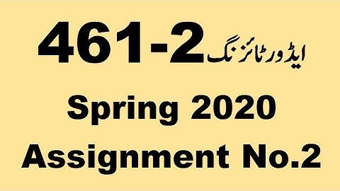 AIOU Code 461 Solved Assignment No.2 Spring 2020