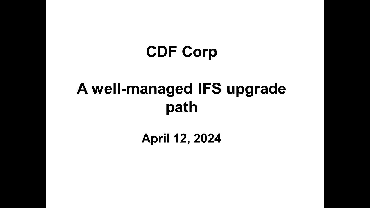 Analyst Cam: CDF Corp - A well-managed IFS upgrade path