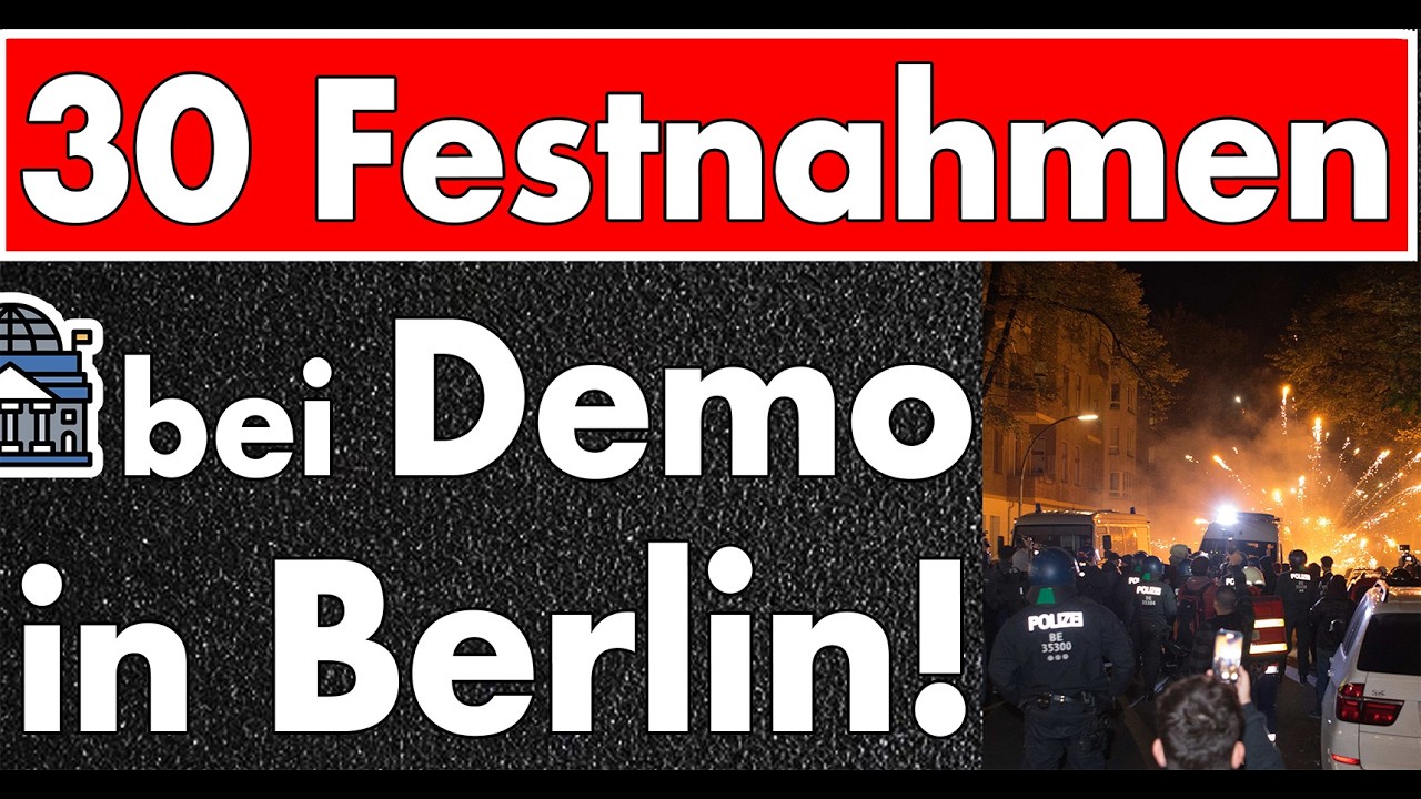 30 Festnahmen bei Demo in Berlin: Intifada-Rufe am Jahrestag des 7. Oktober