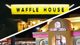 Comiendo en 🧇 Waffle House 🧇 y en 🌮 Taco Bell 🌮