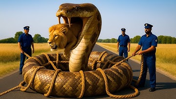 Brave Rescue Team Saves a Curious Cow from a Terrifying Giant Python Attack 🐍