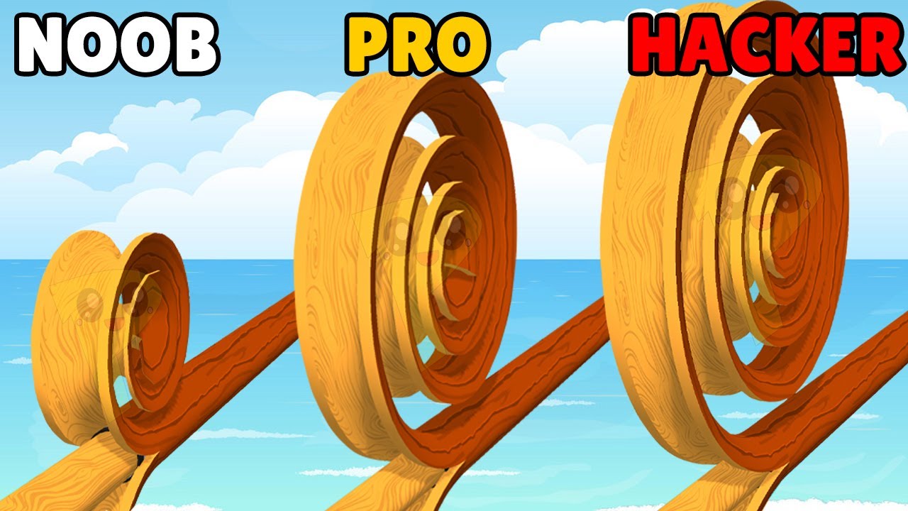 NOOB vs PRO vs HACKER in Spiral Rider