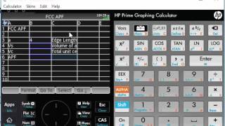 HP Prime Spreadsheet -  FCC Atomic Packing Factor screenshot 5