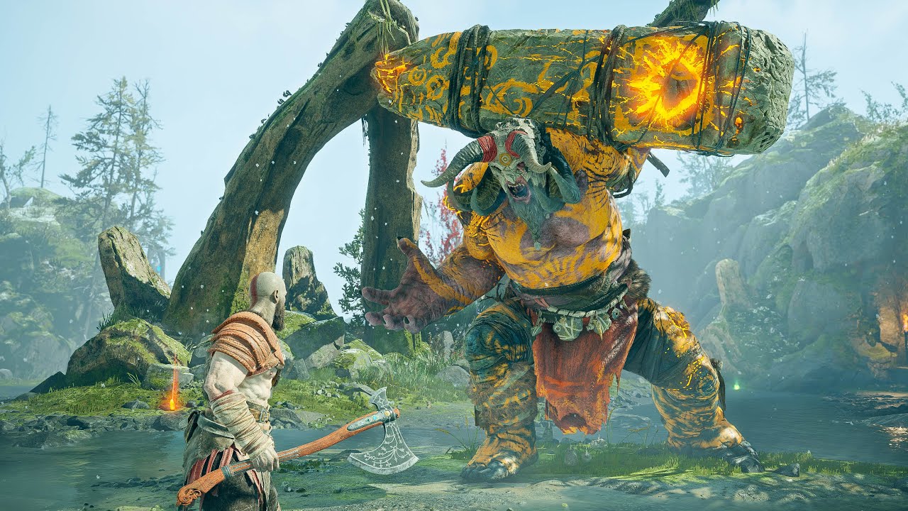 GOD OF WAR PS5 Kratos Vs Brenna Daudi Fight Gameplay 4K ULTRA HD