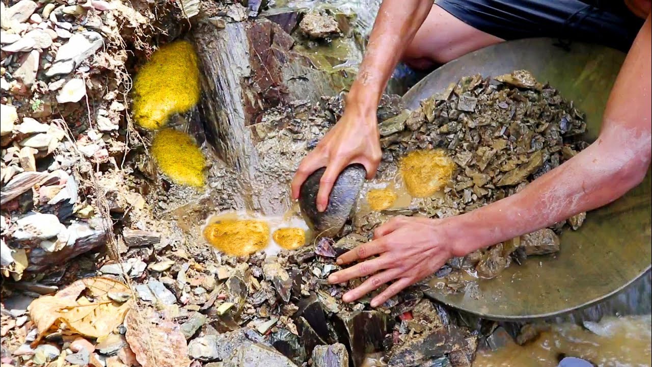 LUAR BIASA,..! KAYA MENDADAK PENEMUAN URAT EMAS || PENEMUAN HARTA KARUN || TRADITIONAL GOLD PANNER