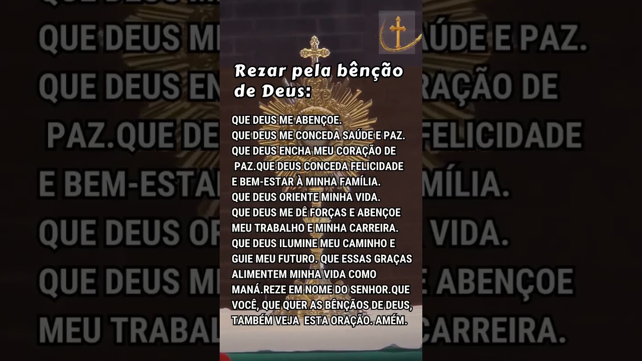 Rezar pela benção de Deus