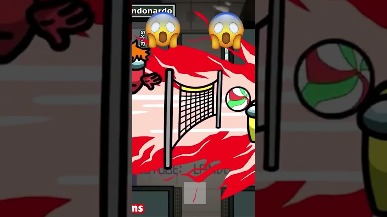 Among Us American Cup Song but it's Volleyball Kill 😱😱 Shorts YouTube