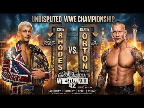 Video Cody Rhodes vs. Randy Orton - Undisputed WWE Championship Match at WrestleMania 42