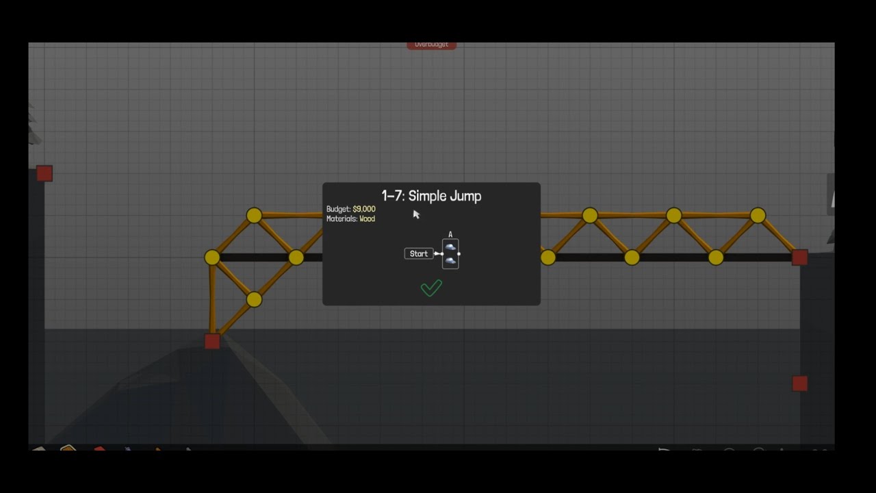 Poly Bridge | 1-7: Simple Jump