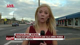 Pawn shop clerk fatally shoots attempted robber in Tampa