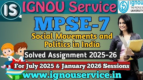 IGNOU MPSE-7 Solved Assignment English Medium 2025-26 For July 2025 and January 2026 Session